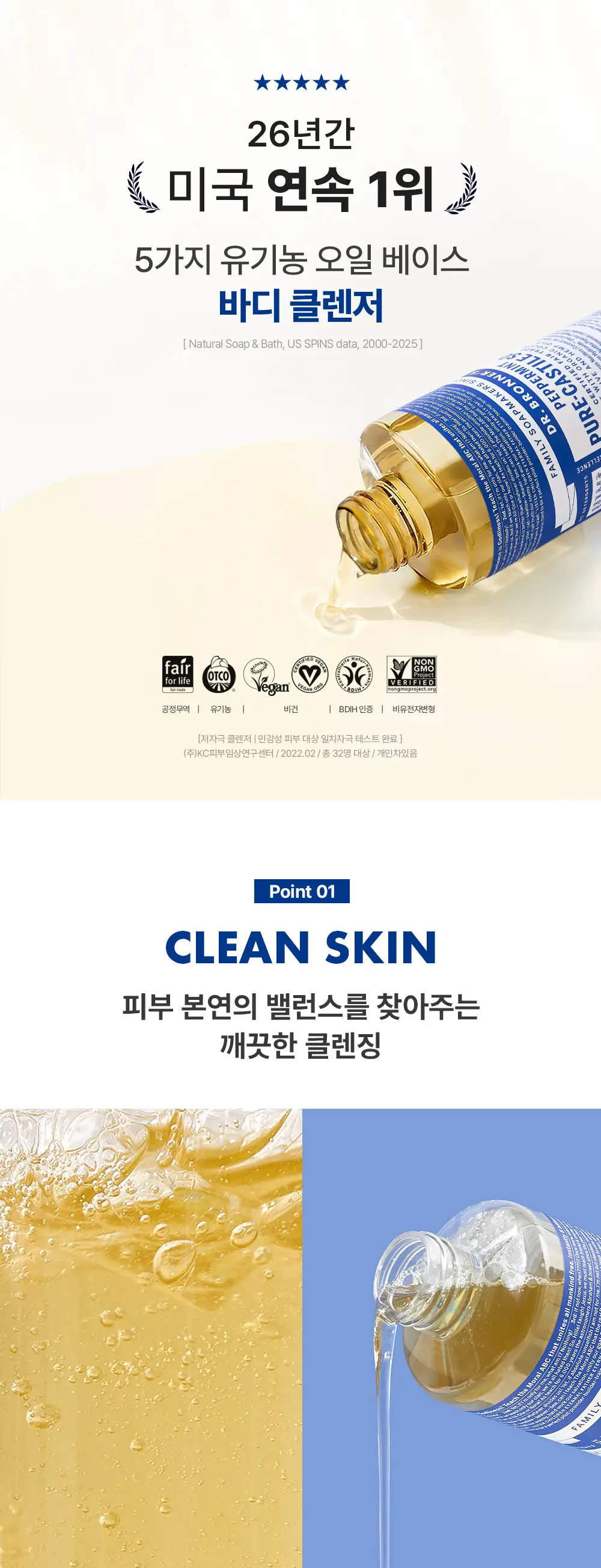 [페이셜&바디워시] 닥터브로너스 퓨어 캐스틸 솝 475ml 12종 택1 상세페이지 7